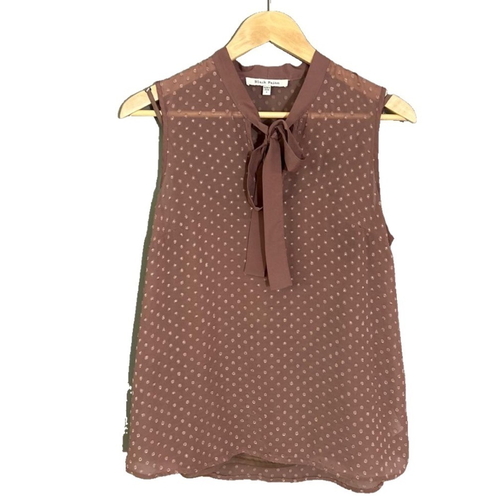 Black Rainn light brown sleeveless tank top size S